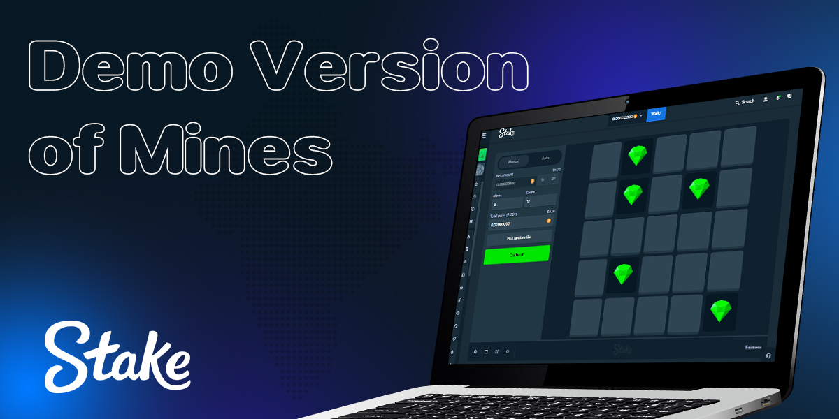 Demo version of the game Mines at Stake casino 2024