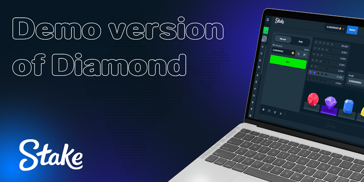 Features of the demo version of the Diamond game at Stake casino india