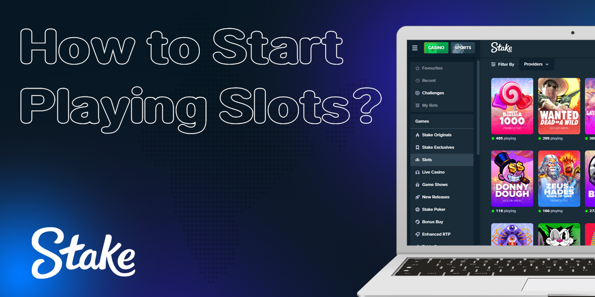 Instructions on how to start playing slots at Stake casino