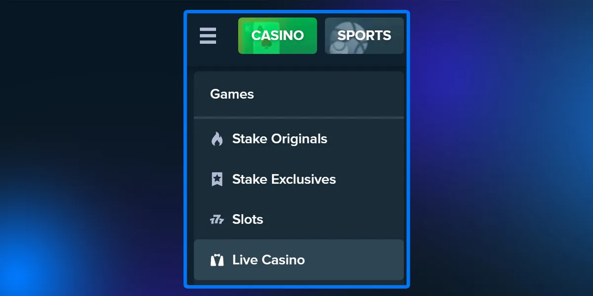 How to Start Playing at Live Casino step 3