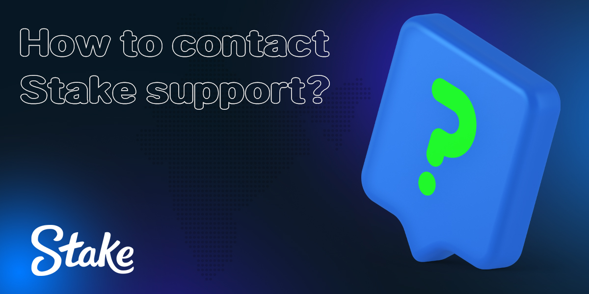 Instructions on how to contact Stake Support 