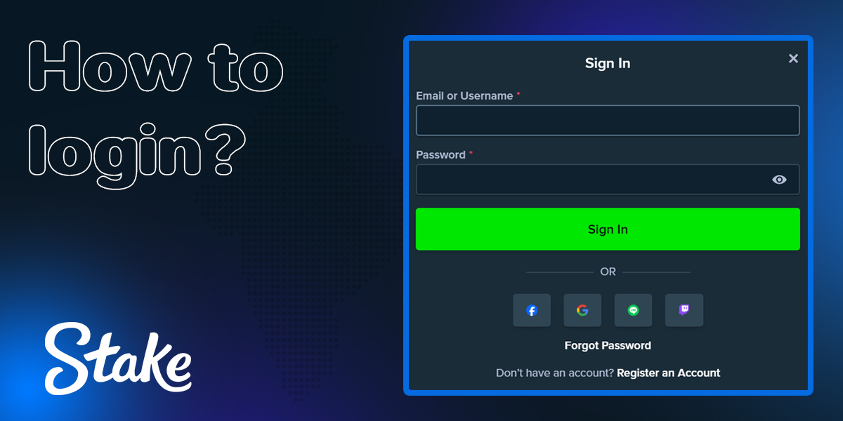 Step-by-step instructions for logging into your Stake account 