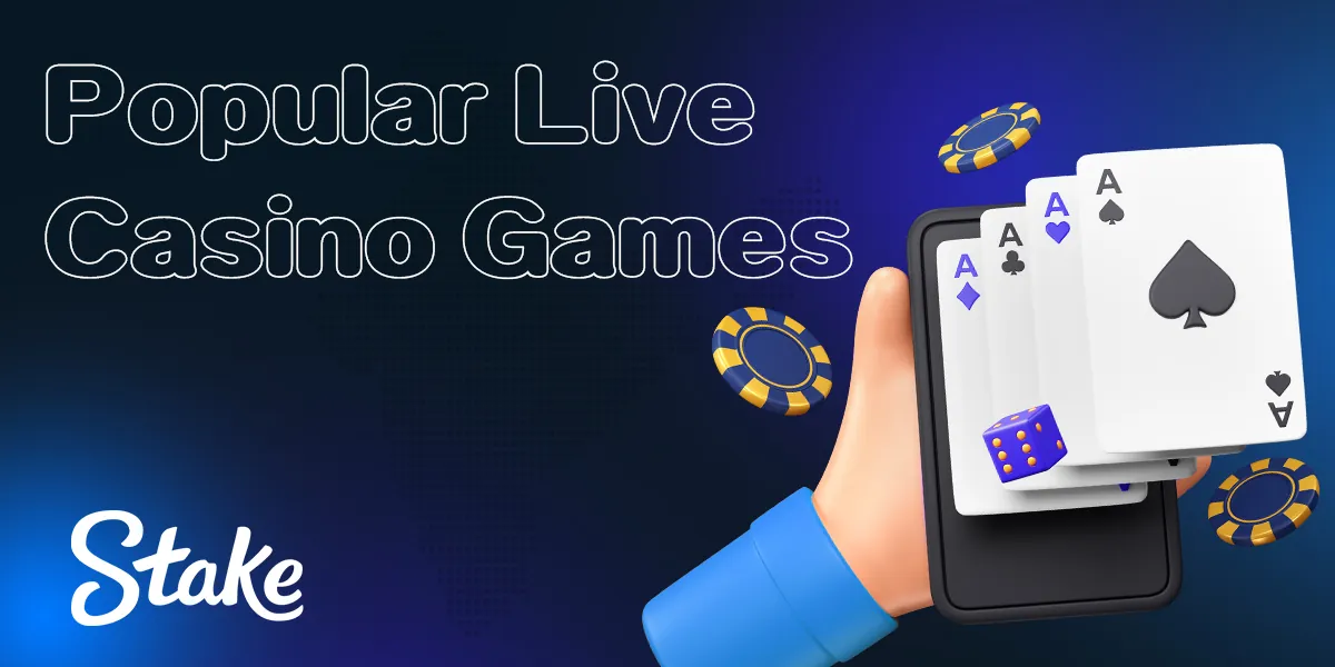 The most popular games in the live casino section at Stake 