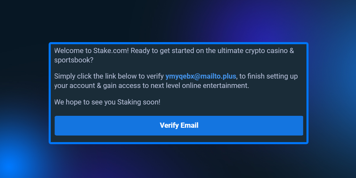 stake casino registration step 3