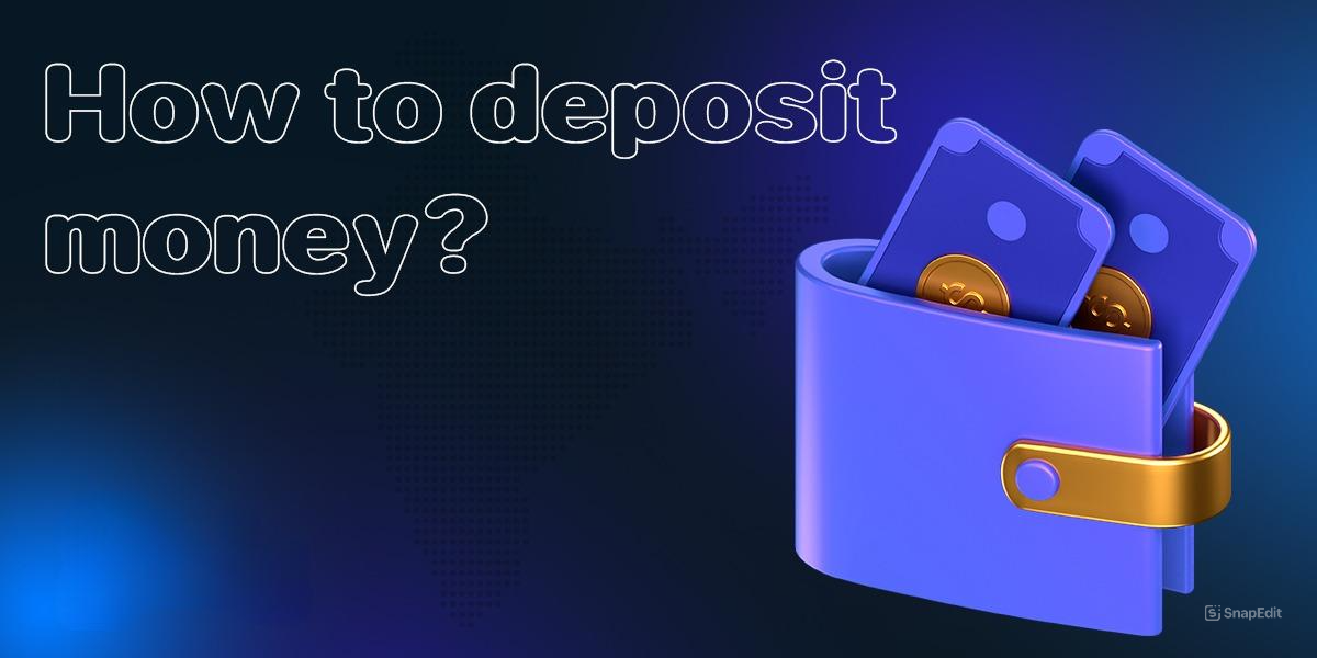 Instructions on how to deposit funds at Stake 